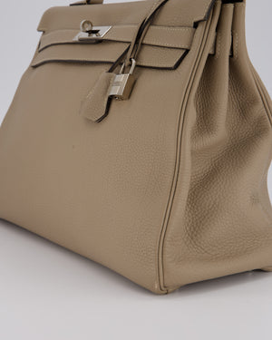 Hermès Kelly 32 Retourne Bag in Gris Tourterelle Togo Leather with Palladium Hardware