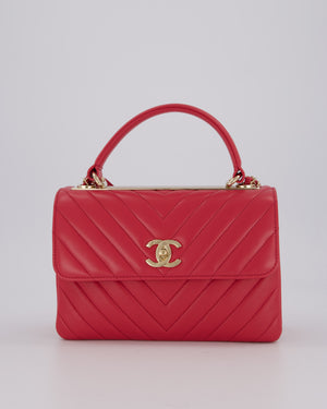 Chanel Pink Trendy Small Flap Bag in Lambskin Leather with Gold Hardware