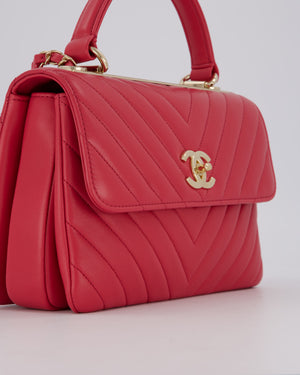 Chanel Pink Trendy Small Flap Bag in Lambskin Leather with Gold Hardware