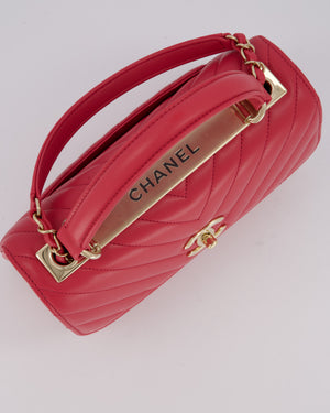 Chanel Pink Trendy Small Flap Bag in Lambskin Leather with Gold Hardware