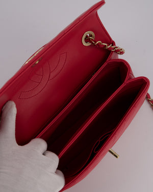 Chanel Pink Trendy Small Flap Bag in Lambskin Leather with Gold Hardware