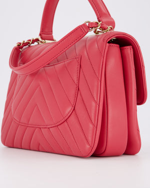 Chanel Pink Trendy Small Flap Bag in Lambskin Leather with Gold Hardware