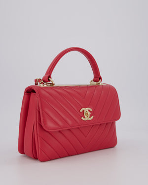 Chanel Pink Trendy Small Flap Bag in Lambskin Leather with Gold Hardware