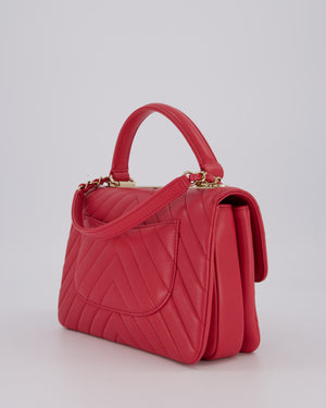 Chanel Pink Trendy Small Flap Bag in Lambskin Leather with Gold Hardware