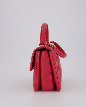 Chanel Pink Trendy Small Flap Bag in Lambskin Leather with Gold Hardware