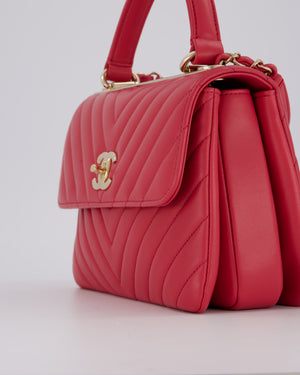 Chanel Pink Trendy Small Flap Bag in Lambskin Leather with Gold Hardware