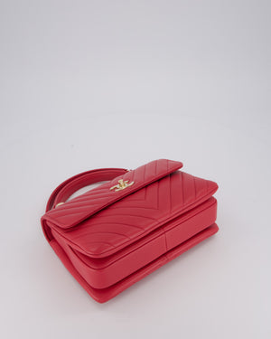 Chanel Pink Trendy Small Flap Bag in Lambskin Leather with Gold Hardware