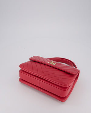 Chanel Pink Trendy Small Flap Bag in Lambskin Leather with Gold Hardware