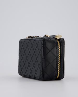 Chanel Coco Mini Clip Camera Bag with Mirror in Lens in Black with Champagne Hardware