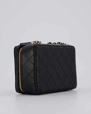 Chanel Coco Mini Clip Camera Bag with Mirror in Lens in Black with Champagne Hardware
