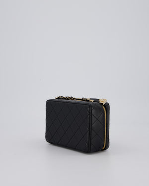 Chanel Coco Mini Clip Camera Bag with Mirror in Lens in Black with Champagne Hardware