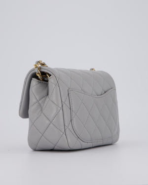 Chanel Coco Crush Mini Square Flap Bag in Grey with Brushed Gold Hardware