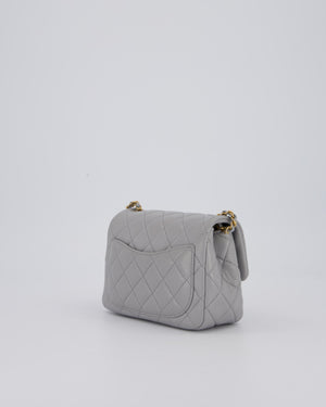 Chanel Coco Crush Mini Square Flap Bag in Grey with Brushed Gold Hardware