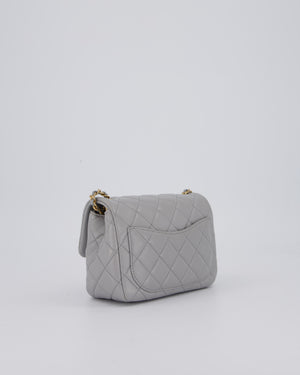Chanel Coco Crush Mini Square Flap Bag in Grey with Brushed Gold Hardware