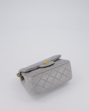 Chanel Coco Crush Mini Square Flap Bag in Grey with Brushed Gold Hardware