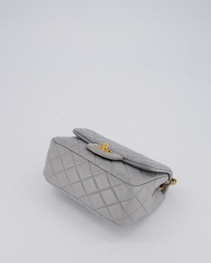 Chanel Coco Crush Mini Square Flap Bag in Grey with Brushed Gold Hardware