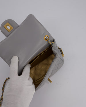 Chanel Coco Crush Mini Square Flap Bag in Grey with Brushed Gold Hardware