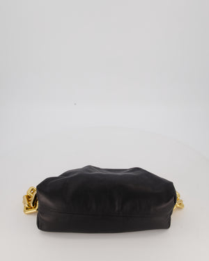 Bottega Veneta Chain Pouch Bag in Black Soft Nappa Leather with Gold Hardware