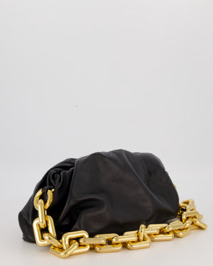 Bottega Veneta Chain Pouch Bag in Black Soft Nappa Leather with Gold Hardware
