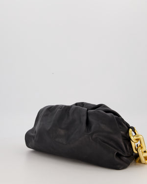 Bottega Veneta Chain Pouch Bag in Black Soft Nappa Leather with Gold Hardware
