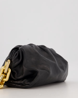 Bottega Veneta Chain Pouch Bag in Black Soft Nappa Leather with Gold Hardware