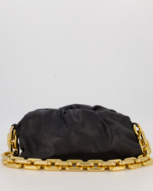 Bottega Veneta Chain Pouch Bag in Black Soft Nappa Leather with Gold Hardware