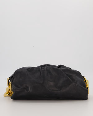 Bottega Veneta Chain Pouch Bag in Black Soft Nappa Leather with Gold Hardware