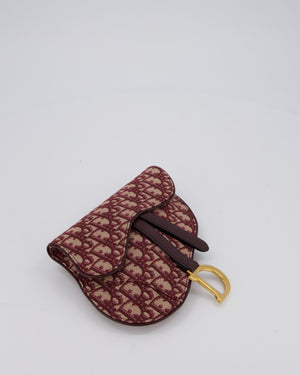Christian Dior Saddle Belt Pouch in Burgundy Oblique Jacquard Canvas