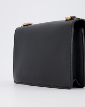 Christian Dior Black J'Adior Medium Flap Bag in Soft Calfskin Leather with Gold Hardware