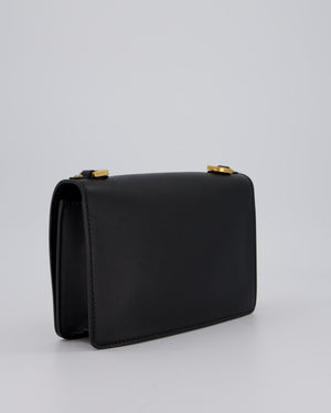 Christian Dior Black J'Adior Medium Flap Bag in Soft Calfskin Leather with Gold Hardware