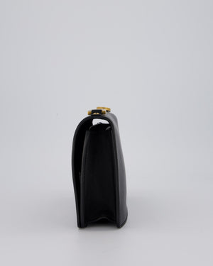 Christian Dior Black J'Adior Medium Flap Bag in Soft Calfskin Leather with Gold Hardware