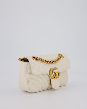 EVENT SEPT Gucci Small GG Marmont Shoulder Bag in Cream Leather with Gold Hardware