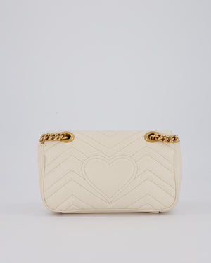 EVENT SEPT Gucci Small GG Marmont Shoulder Bag in Cream Leather with Gold Hardware