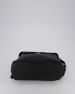 Fendi Back To School Covertible Backpack in Black Calfskin with Silver Hardware