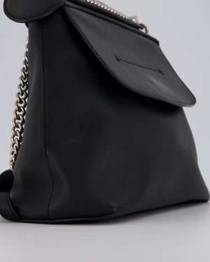 Fendi Back To School Covertible Backpack in Black Calfskin with Silver Hardware
