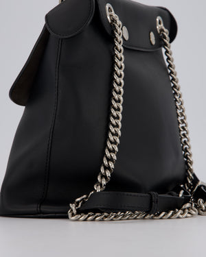 Fendi Back To School Covertible Backpack in Black Calfskin with Silver Hardware
