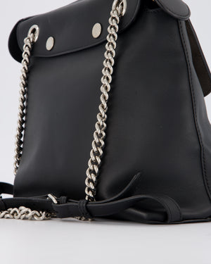 Fendi Back To School Covertible Backpack in Black Calfskin with Silver Hardware