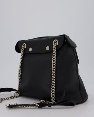 Fendi Back To School Covertible Backpack in Black Calfskin with Silver Hardware