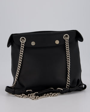 Fendi Back To School Covertible Backpack in Black Calfskin with Silver Hardware