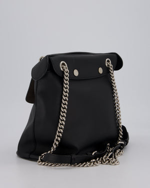 Fendi Back To School Covertible Backpack in Black Calfskin with Silver Hardware