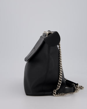 Fendi Back To School Covertible Backpack in Black Calfskin with Silver Hardware