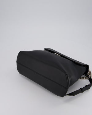 Fendi Back To School Covertible Backpack in Black Calfskin with Silver Hardware