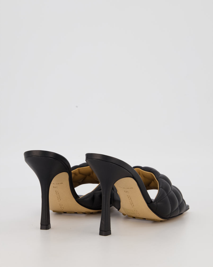 Bottega Veneta Leather Padded Mules 90 in Black Size EU 39