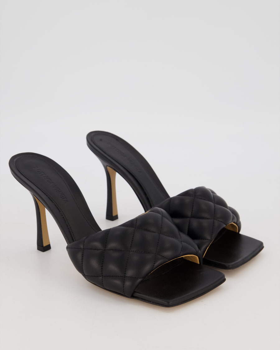 Bottega Veneta Leather Padded Mules 90 in Black Size EU 39