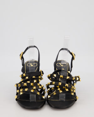 Valentino Garavani Rockstud Block Strappy Heels in Black Size EU 39