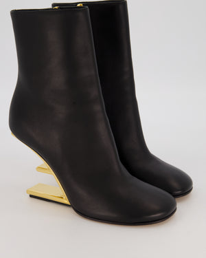 Fendi First Leather Ankle Boots in Black Size EU 39