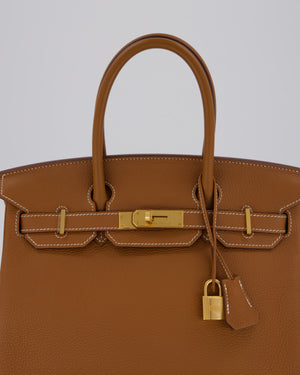 *RARE* Hermès Birkin 30 Retourne Bag in Gold Togo Leather with Gold Hardware