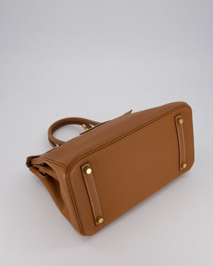*RARE* Hermès Birkin 30 Retourne Bag in Gold Togo Leather with Gold Hardware