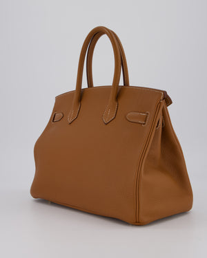 *RARE* Hermès Birkin 30 Retourne Bag in Gold Togo Leather with Gold Hardware