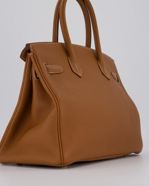 *RARE* Hermès Birkin 30 Retourne Bag in Gold Togo Leather with Gold Hardware